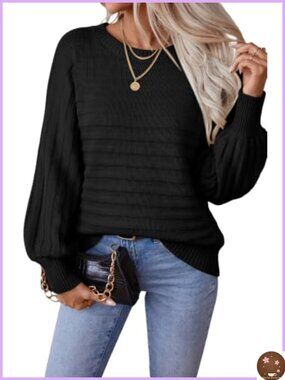 Boat Neck Batwing Sleeve Textured Knit Loose Fit Pullover Sweater
